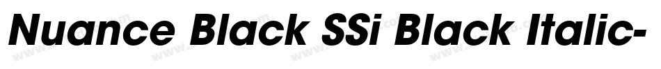 Nuance Black SSi Black Italic字体转换